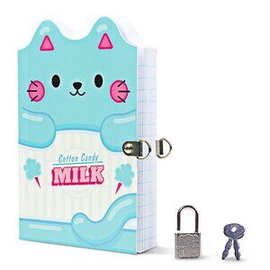 Cotton Candy Milk Carton Lock Diary Journal & 2 Keys